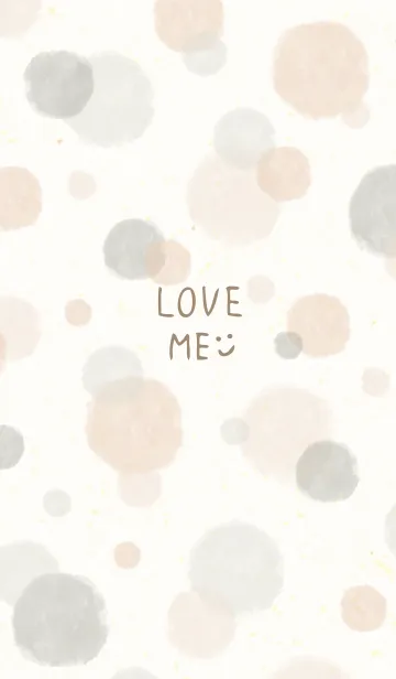 [LINE着せ替え] 水彩 ドット ベージュ19の画像1