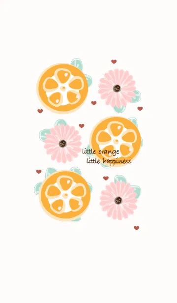 [LINE着せ替え] Fresh orange & Flowers 15の画像1