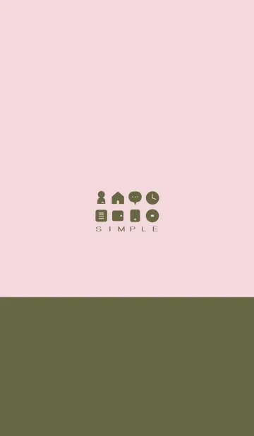 [LINE着せ替え] シンプル（beige green)V.984の画像1