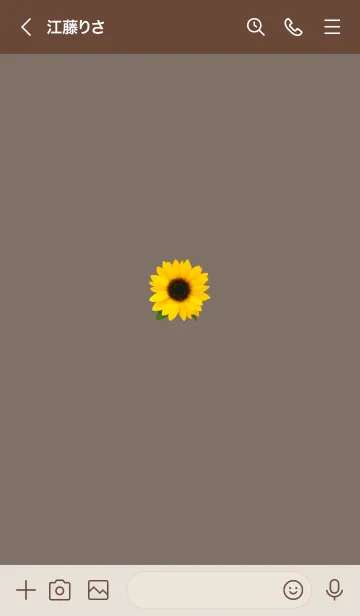 [LINE着せ替え] ～向日葵3★ブラウン07_1～の画像3