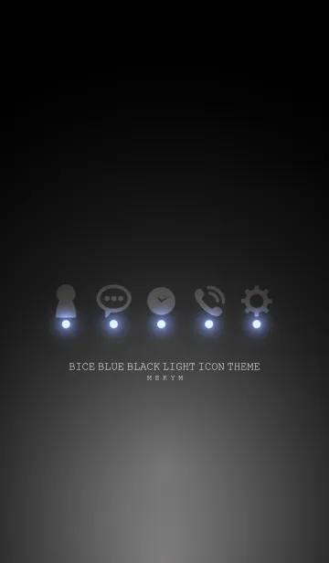 [LINE着せ替え] BICE BLUE BLACK LIGHT ICON THEMEの画像1