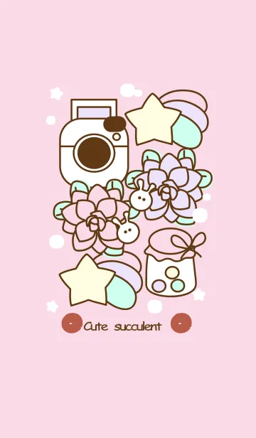 [LINE着せ替え] Cute pastel succulent 8の画像1