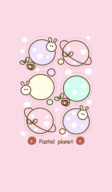 [LINE着せ替え] Cute pastel planet 9の画像1