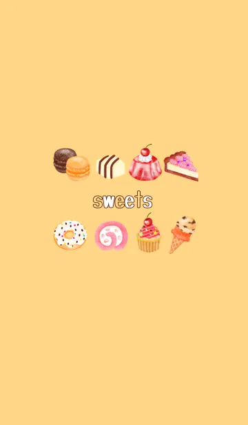 [LINE着せ替え] Sweets★ Orange version☆の画像1