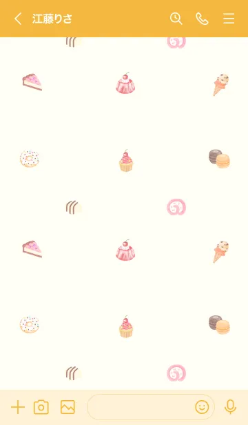 [LINE着せ替え] Sweets★ Orange version☆の画像3