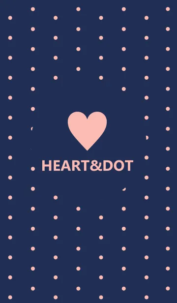 [LINE着せ替え] HEART&DOT *NAVY PINK 4*の画像1