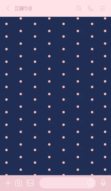 [LINE着せ替え] HEART&DOT *NAVY PINK 4*の画像3