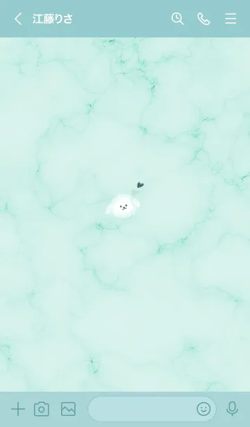 [LINE着せ替え] ～大理石と犬♥グリーン02_1～の画像3