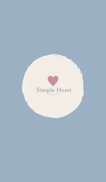 [LINE着せ替え] Simple Heart Blue-MEKYM 20の画像1