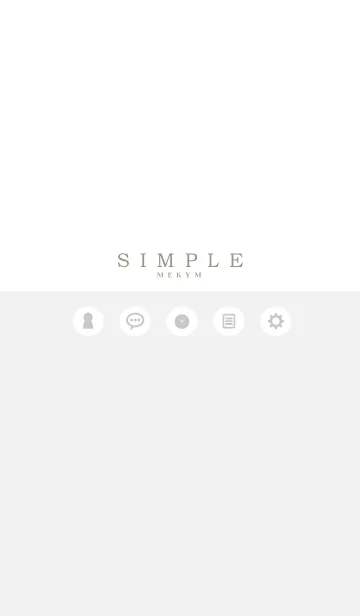[LINE着せ替え] SIMPLE ICON WHITE-MEKYM 23の画像1