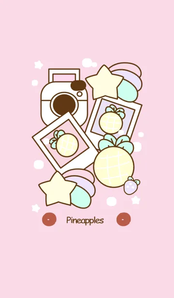 [LINE着せ替え] Cute Cute pineapples 8 :)の画像1