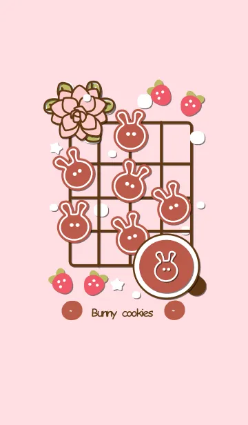 [LINE着せ替え] Cute bunny cookies 7の画像1