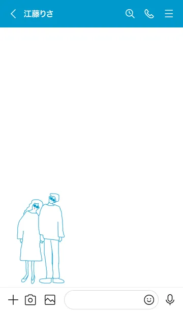 [LINE着せ替え] We're always together / blue yellowの画像3