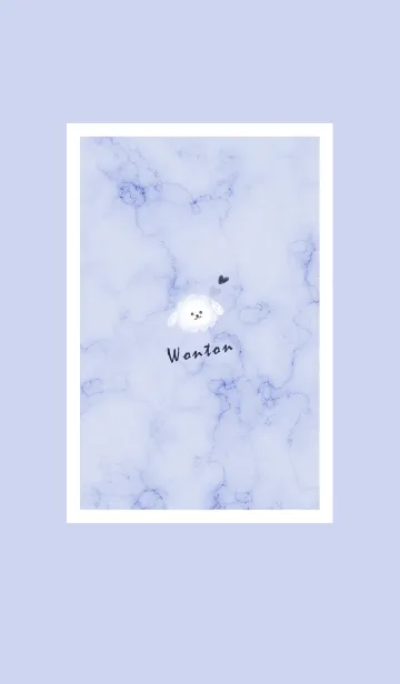 [LINE着せ替え] ～大理石と犬♥パープル04_1～の画像1