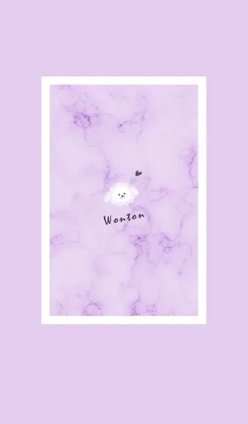 [LINE着せ替え] ～大理石と犬♥パープル05_1～の画像1