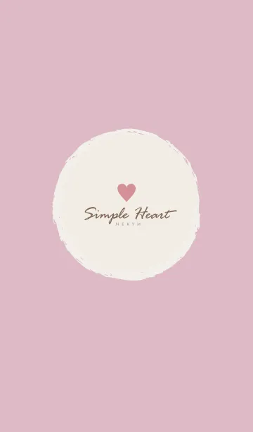 [LINE着せ替え] Simple Heart Dusky Pink-MEKYM 20の画像1