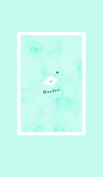 [LINE着せ替え] ～大理石と犬♥グリーン08_1～の画像1
