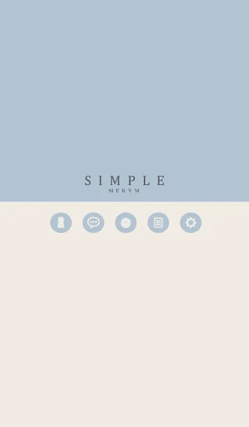 [LINE着せ替え] SIMPLE ICON BLUE-MEKYM 23の画像1