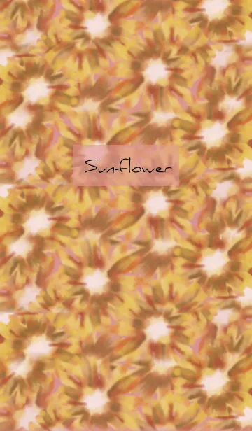 [LINE着せ替え] 赤 : 水彩のひまわりの画像1