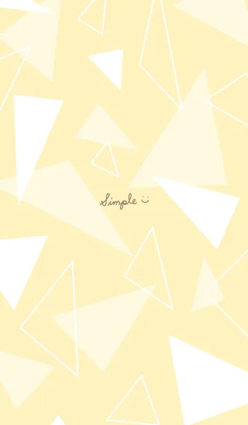 [LINE着せ替え] 白い三角たくさん イエロー4の画像1