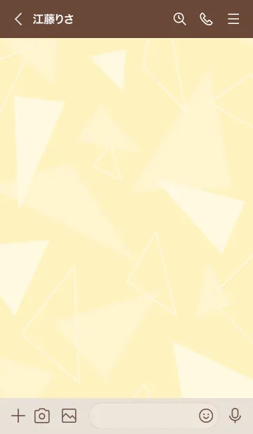 [LINE着せ替え] 白い三角たくさん イエロー4の画像3
