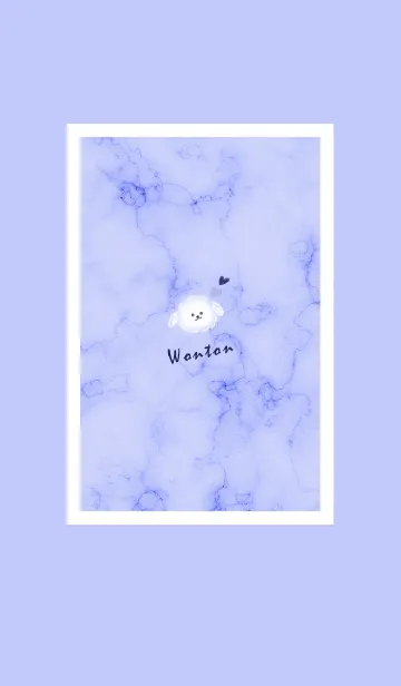 [LINE着せ替え] ～大理石と犬♥パープル10_1～の画像1