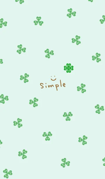 [LINE着せ替え] 幸運のクローバースマイル グリーン3の画像1