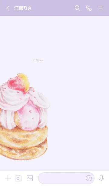 [LINE着せ替え] 手の繪の法式の甘い點 03の画像3