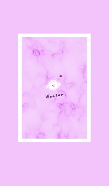 [LINE着せ替え] ～大理石と犬♥パープル11_1～の画像1