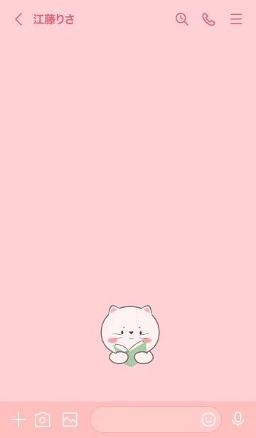 [LINE着せ替え] White Cat Simple Theme (JP)の画像3