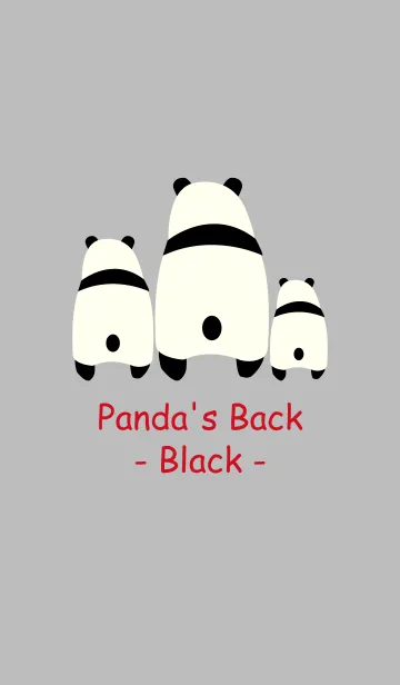 [LINE着せ替え] Panda's Back -Black 4-の画像1