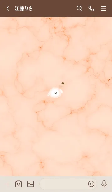 [LINE着せ替え] ～大理石と犬♥オレンジ12_1～の画像3