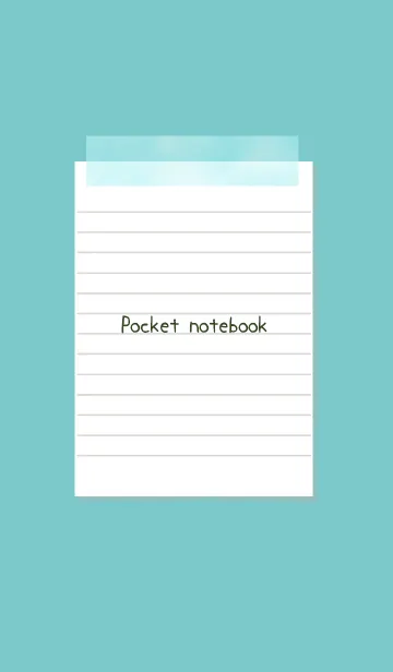 [LINE着せ替え] 白いメモ帳 ライトブルーの画像1