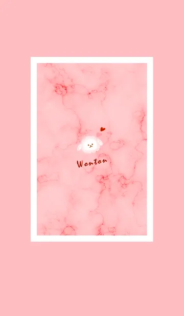 [LINE着せ替え] ～大理石と犬♥ピンク13_1～の画像1