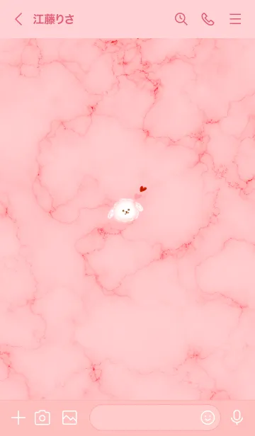 [LINE着せ替え] ～大理石と犬♥ピンク13_1～の画像3