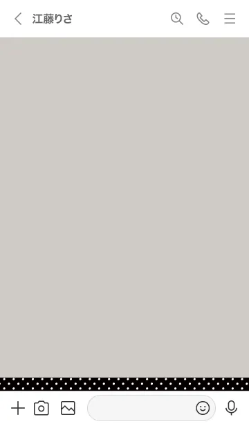 [LINE着せ替え] グレイッシュ水玉スマイル2の画像3