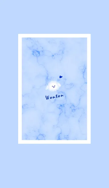 [LINE着せ替え] ～大理石と犬♥ブルー16_1～の画像1