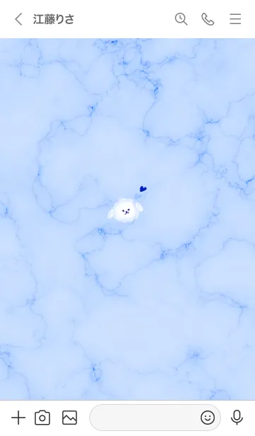 [LINE着せ替え] ～大理石と犬♥ブルー16_1～の画像3