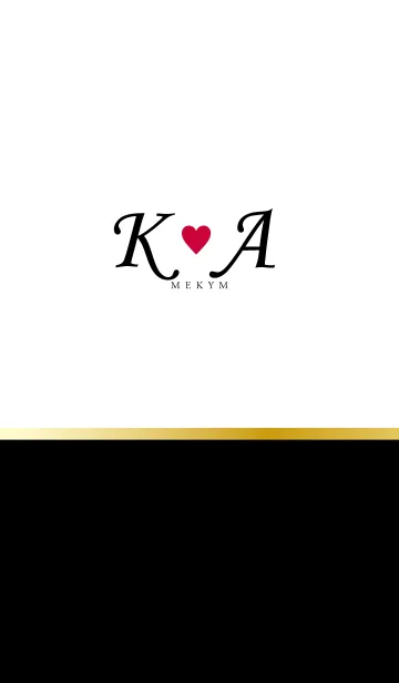 Love Initial K&A イニシャル 7のLINE着せ替え