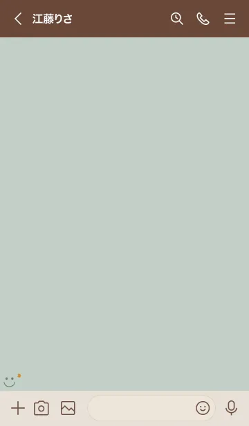 [LINE着せ替え] お花[くすみグリーン]の画像3