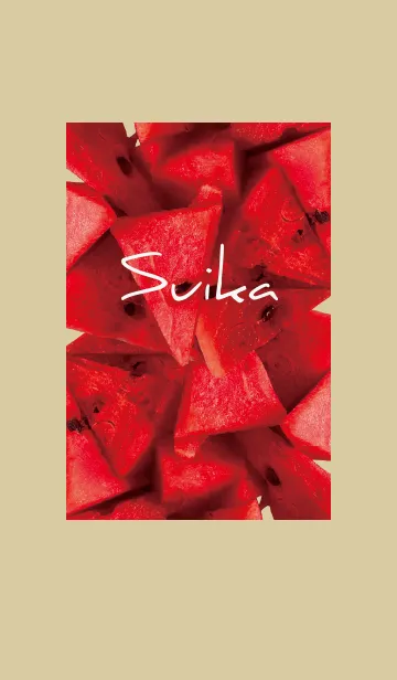 [LINE着せ替え] ベージュとネイビー : スイカの画像1