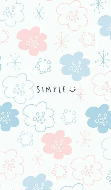 [LINE着せ替え] 手書きのお花くすみカラー22の画像1