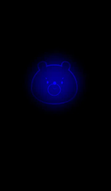 [LINE着せ替え] Black Bear in Blue  Light  Theme (JP)の画像1