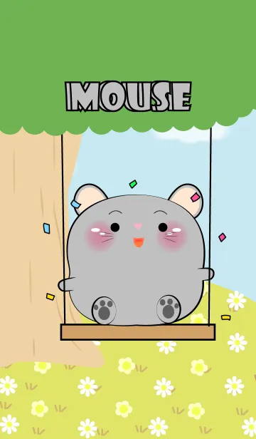[LINE着せ替え] Enjoy Grey Mouse  Theme (JP)の画像1