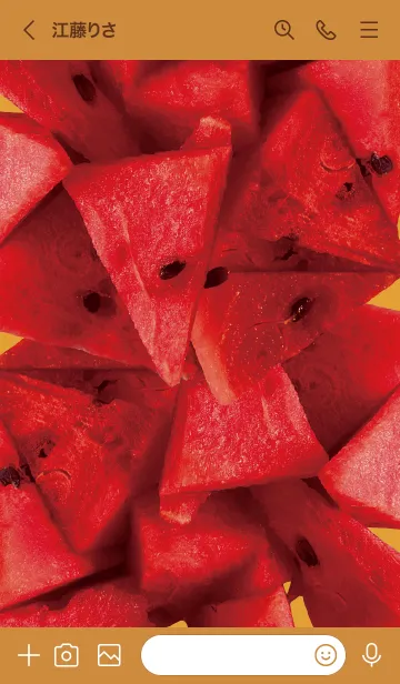 [LINE着せ替え] オレンジ : スイカの画像3