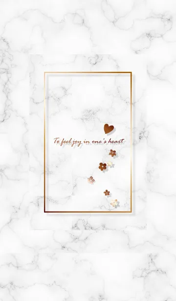 [LINE着せ替え] ～「心に花を♬」♥ホワイト02_1～の画像1