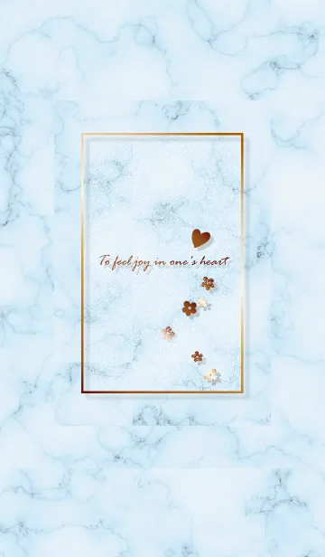 [LINE着せ替え] ～「心に花を♬」♥ブルー04_1～の画像1