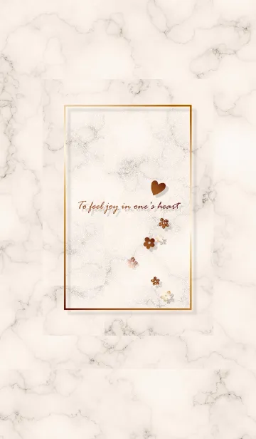 [LINE着せ替え] ～「心に花を♬」♥ベージュ05_1～の画像1