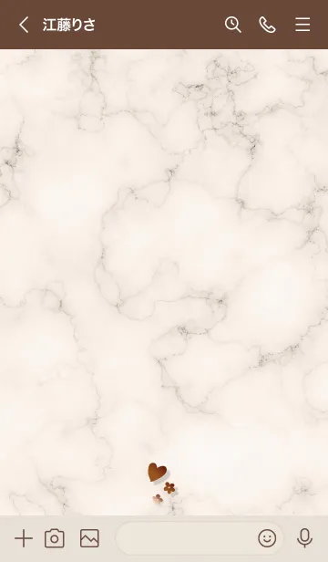 [LINE着せ替え] ～「心に花を♬」♥ベージュ05_1～の画像3