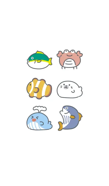 海辺のいきものの着せ替えメイン画像